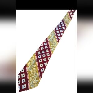 Haband's Tie Geometric Paisley Multicolor Polyester 54x4 Vintage